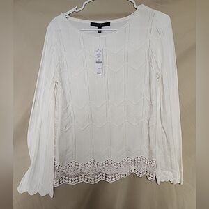 WHITE HOUSE BLACK MARKET Summer lacy sweater NWT SZ XS